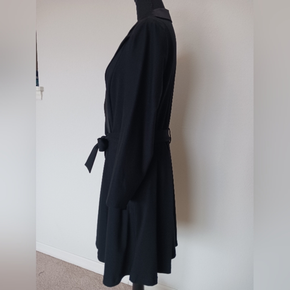 Torrid Black Wrap Tuxedo Skater Dress Size 16 EUC - Picture 6 of 9